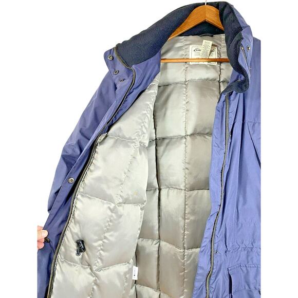 Eddie Bauer Weatheredge Goose Down Parka Coat Mens LARGE Blue Vintage 90s Jacket - Picture 3 of 7